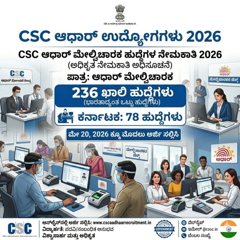 Aadhaar Supervisor Recruitment 2026